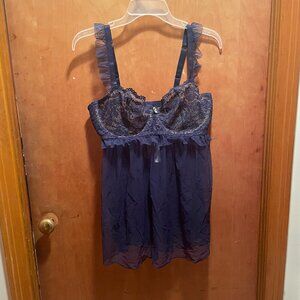 Adore Me Navy Babydoll (1X)